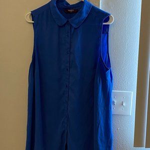 asos new look curve sleeveless tunic blue sz 20